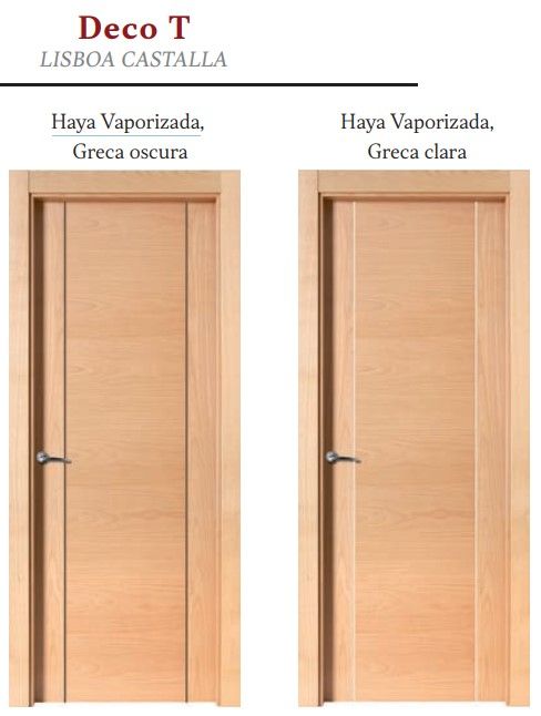 Puerta Lisboa en haya vaporizada
