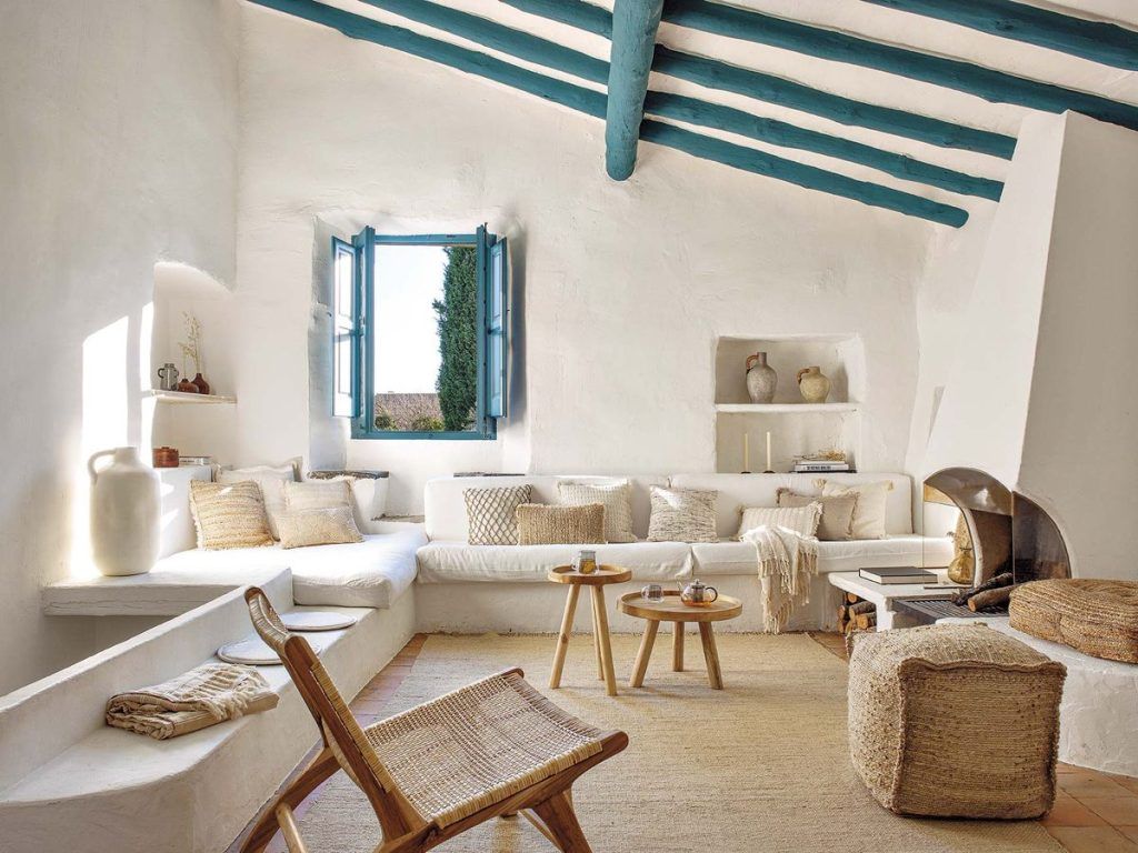 Roble con blanco en interiorismo