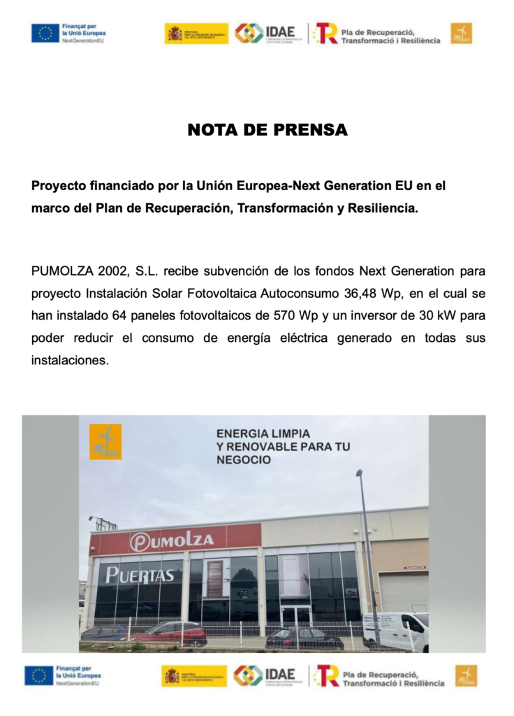 Instalación solar fotovoltaica autoconsumo